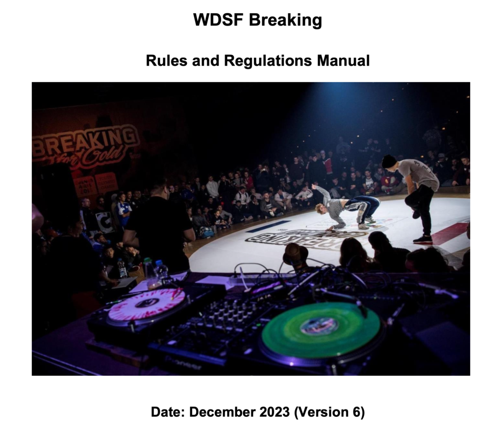 WDSF Breaking - Rules and Regulations Manual (BRRM) Version 6